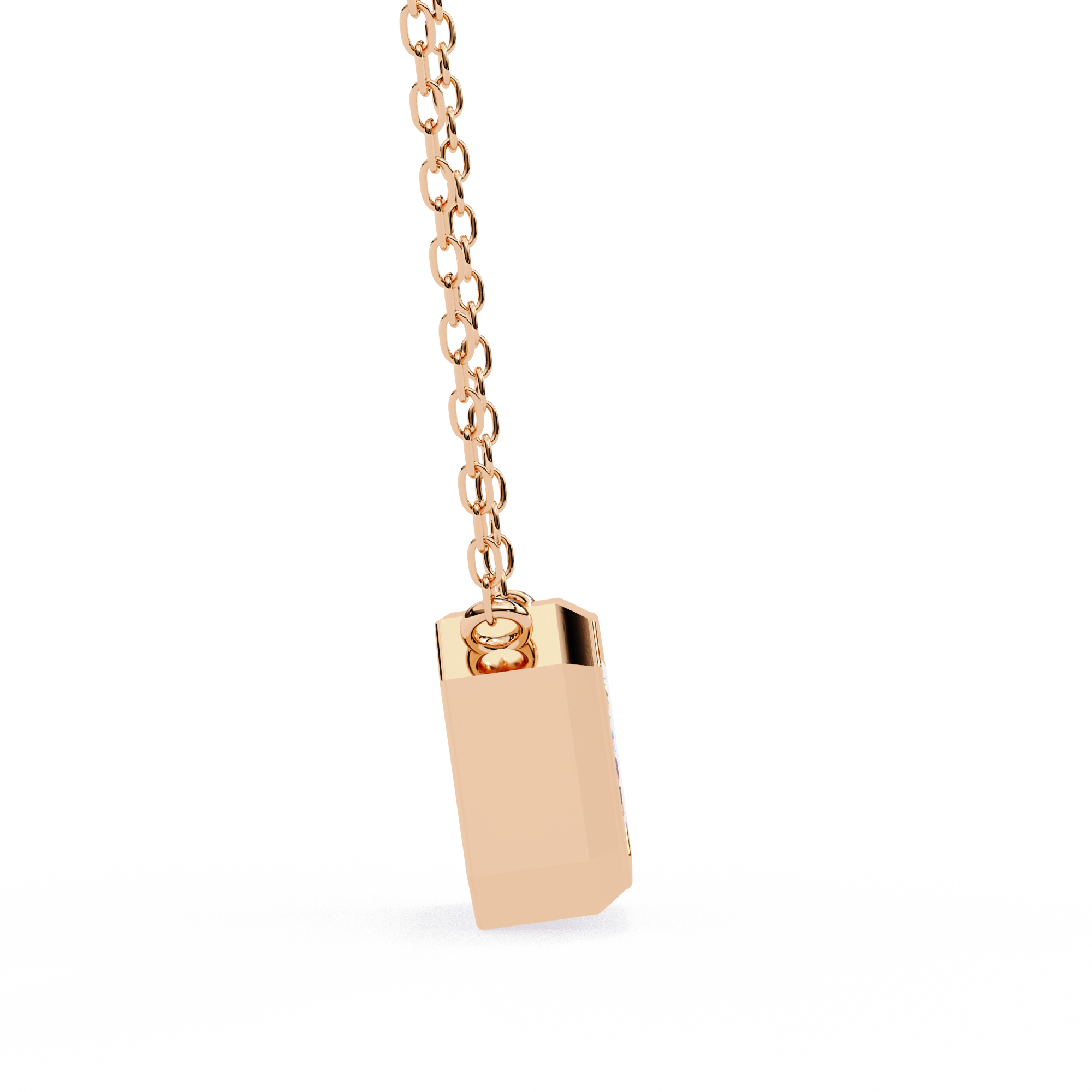 Solitairekart 0.78CT Natural Diamond Emerald Cut Pendant H Color VS1 Clarity